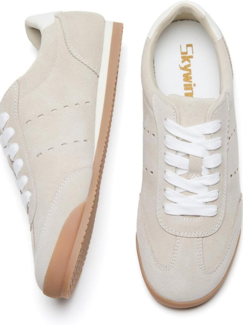 Lightweight Retro Suede Sneakers for Women - Casual Everyday Comfort Walking
